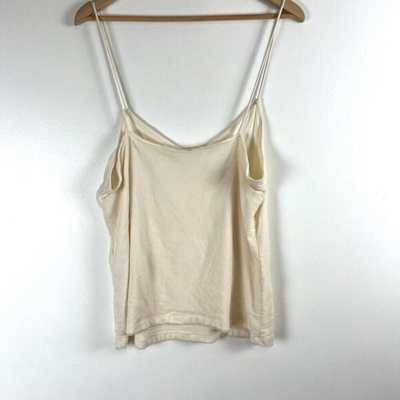 Isaac Mizrahi Target Ivory Tank Top XL Sheer Overlay Camisole y2K Spaghetti - Picture 5 of 8